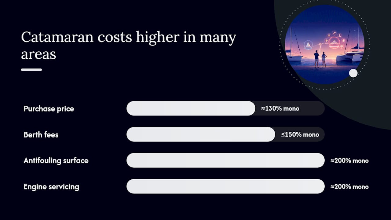Monohull vs catamaran ownership cost comparison