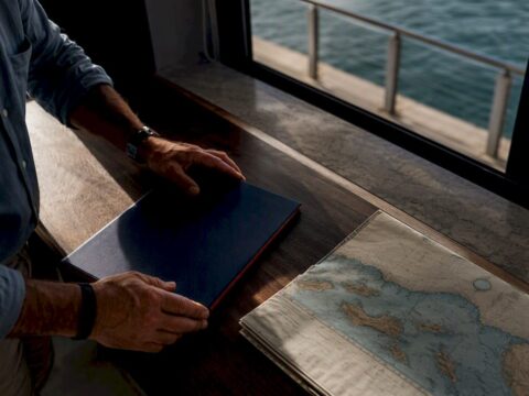 Captain organizing BVI clearance materials