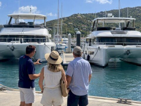 Leopard 53 and Aquila 54 in BVI marina