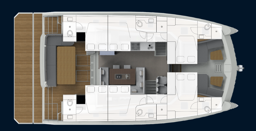 Aventura 50 Six Cabin Layout – Unwinding