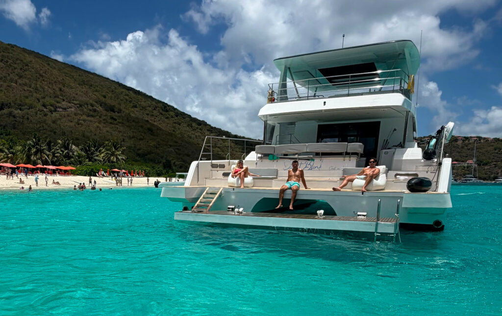Aventura power catamaran available for BVI bareboat charter with Virgin Charter Yachts