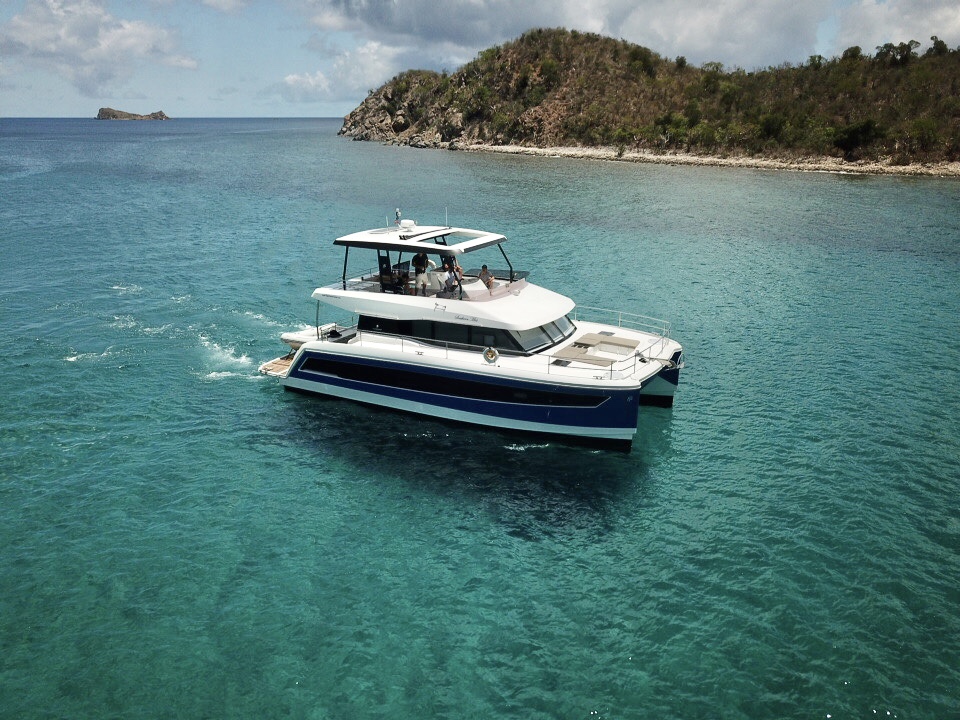 Power catamaran available for bareboat charter in the British Virgin Islands