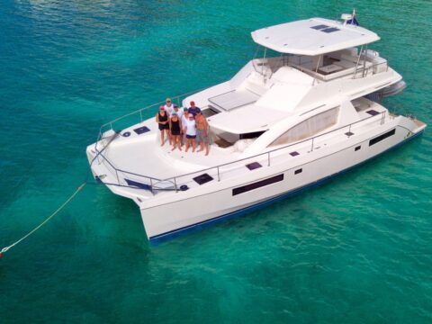 Power catamaran on a first-time BVI bareboat charter