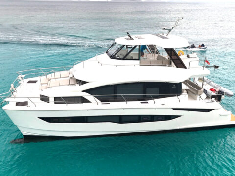 Aquila power catamaran available for BVI bareboat charter